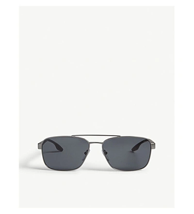 Shop Prada Linea Rossa Men's Grey Ps 51us Sunglasses