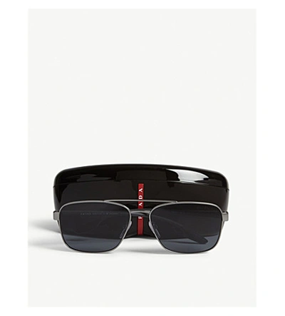 Shop Prada Linea Rossa Men's Grey Ps 51us Sunglasses