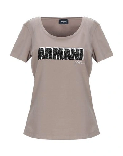 Shop Armani Jeans T-shirt In Dove Grey