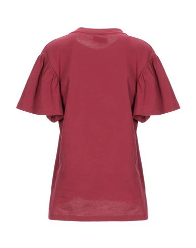 Shop Tommy Hilfiger T-shirt In Maroon