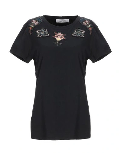 Shop Valentino T-shirt In Black