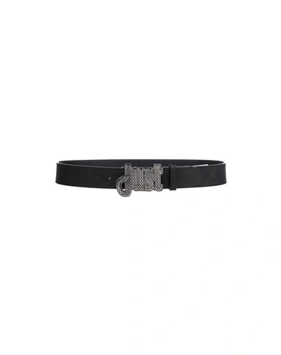 Shop Just Cavalli Leather Belt In Black