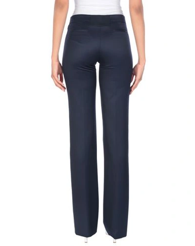 Shop Versace Casual Pants In Dark Blue