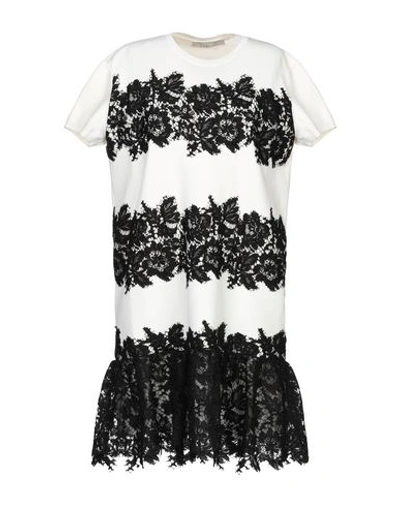 Shop Valentino Garavani Woman Mini Dress Ivory Size M Viscose, Polyester, Cotton In White