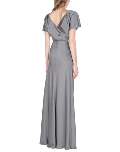 Shop Alberta Ferretti Long Dress In Grey