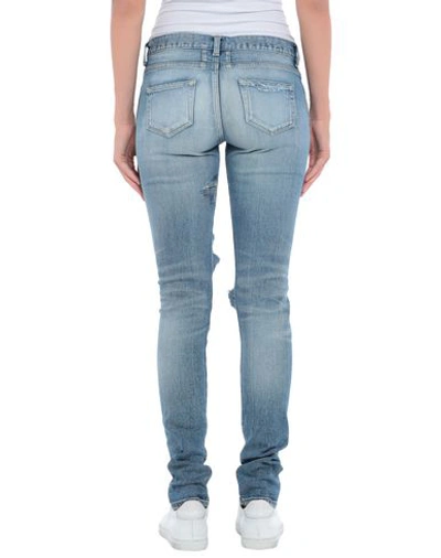 Shop Saint Laurent Denim Pants In Blue