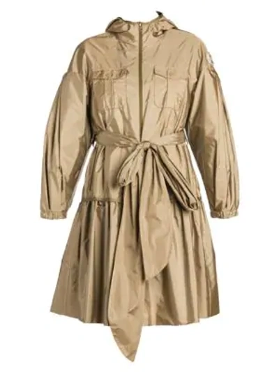 Shop Moncler Genius 4 Moncler Simone Rocha Ellen Belted Nylon Jacket In Military