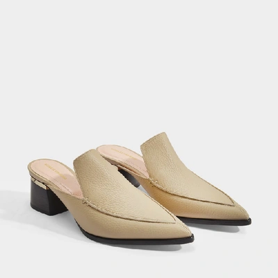 Shop Nicholas Kirkwood Beya 55mm Mules In Beige Calfskin Leather