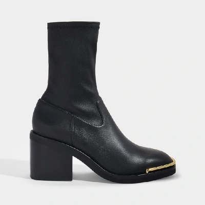 Shop Alexander Wang Mid-heeled Haily Ankle Boots In Black Calfskin