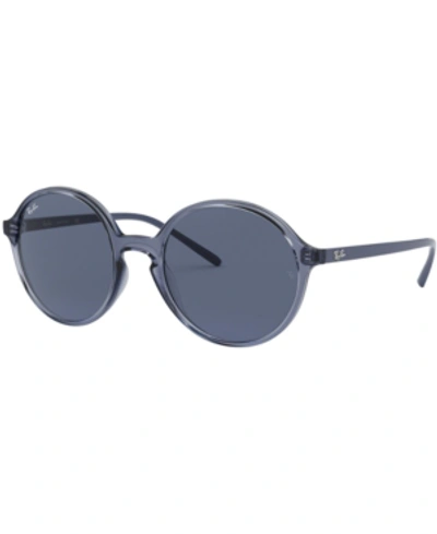 Shop Ray Ban Ray-ban Sunglasses, Rb4304 53 In Trasparent Grey/dark Blue