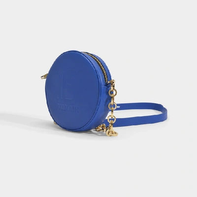 Shop Balmain Mini Disco Bag In Blue