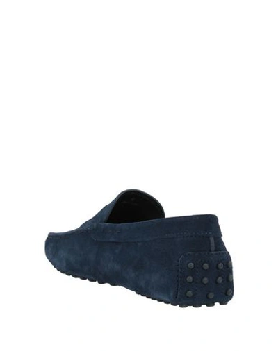 Tod's Suede Leather Gommino Driver Loafers Tods In Blue