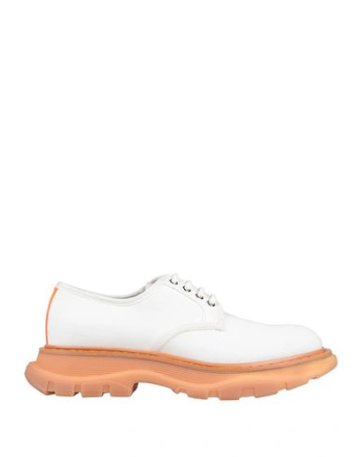 Shop Alexander Mcqueen Laced Shoes In White