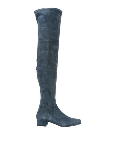 Shop Antonio Barbato Boots In Dark Blue