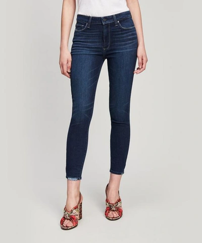 Paige Hoxton High-rise Ultra-skinny Crop Jeans In Hibiscus Distressed |  ModeSens