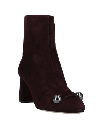 Rochas Ankle Boot In Deep Purple