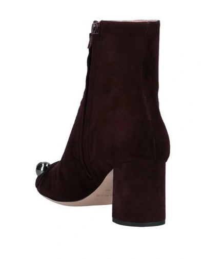 Rochas Ankle Boot In Deep Purple