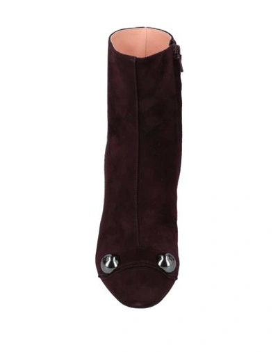 Rochas Ankle Boot In Deep Purple