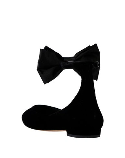Shop Giorgio Armani Ballet Flats In Black