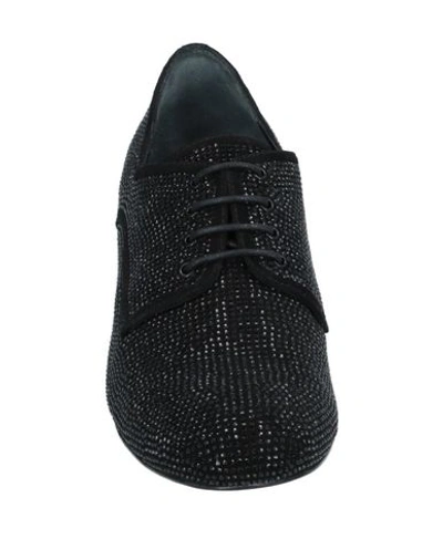Shop Armani Collezioni Laced Shoes In Black