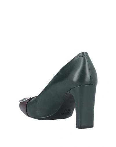 Shop Geox Woman Pumps Dark Green Size 5 Soft Leather