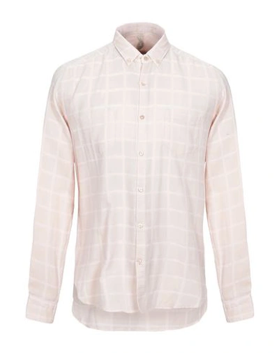 Shop Dnl Checked Shirt In Beige