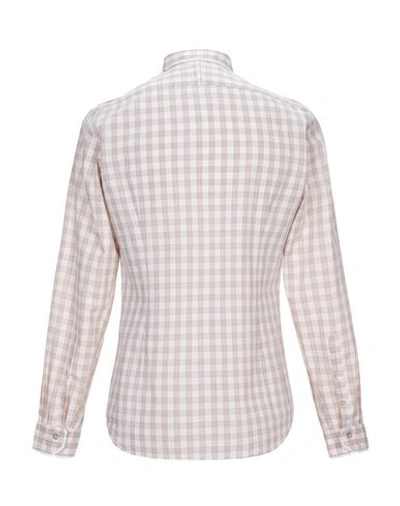 Shop Dnl Checked Shirt In Sand