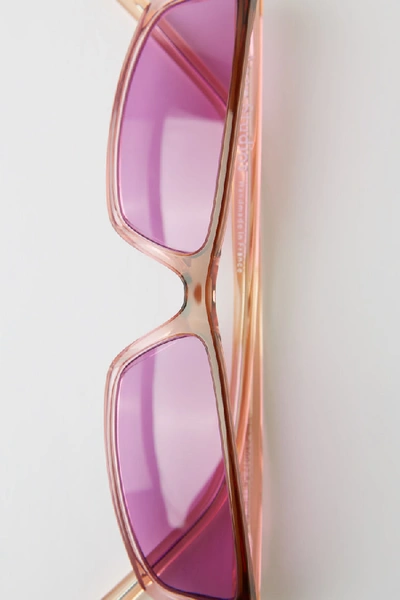 Shop Acne Studios Agar Brown/purple In Cat Eye Sunglasses