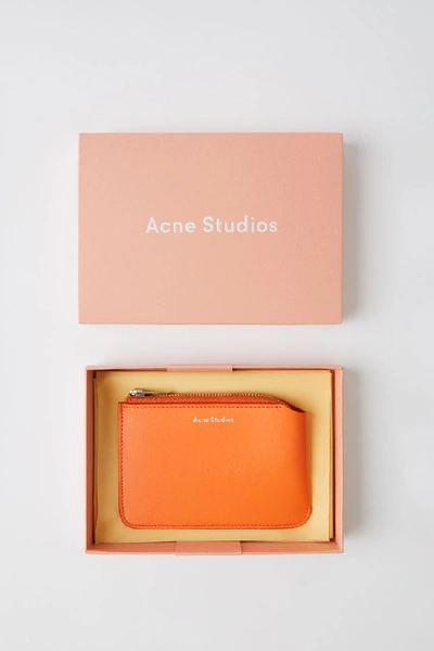 Shop Acne Studios Garnet S Orange In Zipped Coin Purse