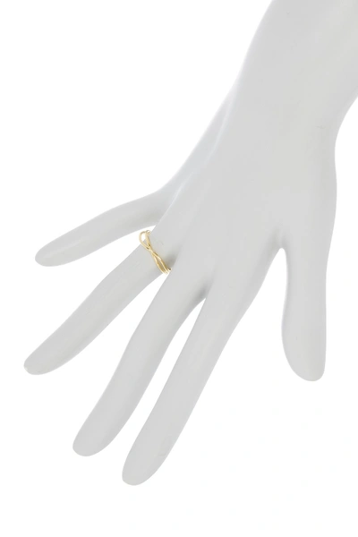 Shop Argento Vivo 18k Gold Plated Sterling Crossover Ring