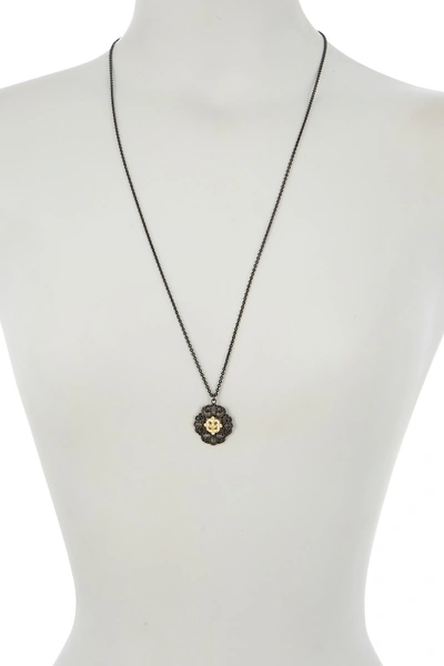 Shop Armenta Old World Blackened Sterling Silver & 18k Gold Diamond & Sapphire Pendant Necklace