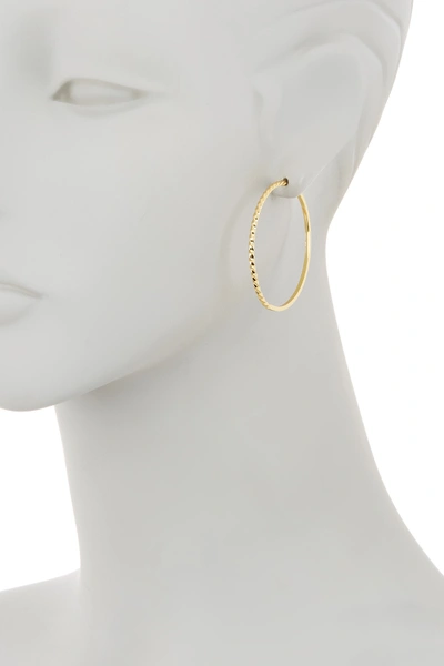 Shop Argento Vivo 18k Gold Plated Sterling Silver Half Twist 44mm Hoop Earrings
