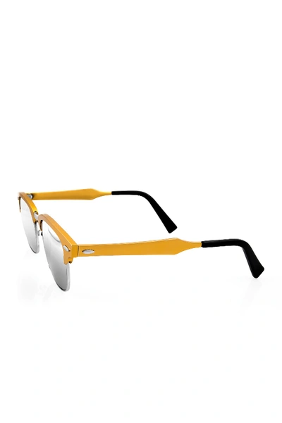 Shop Aqs Milo 49mm Clubmaster Sunglasses In Gold-silver