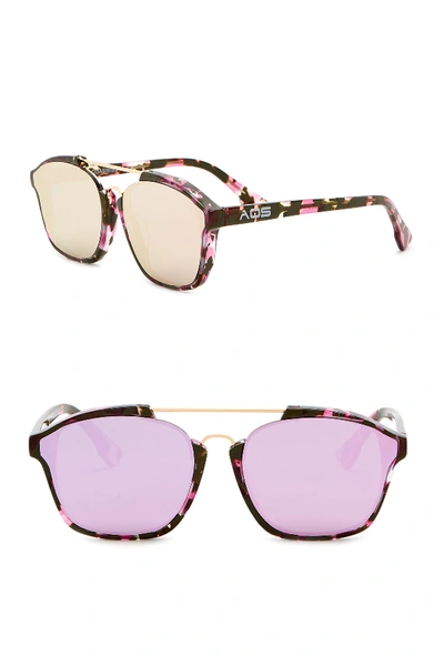 Shop Aqs Scout 55mm Navigator Sunglasses In Pink/black/multi
