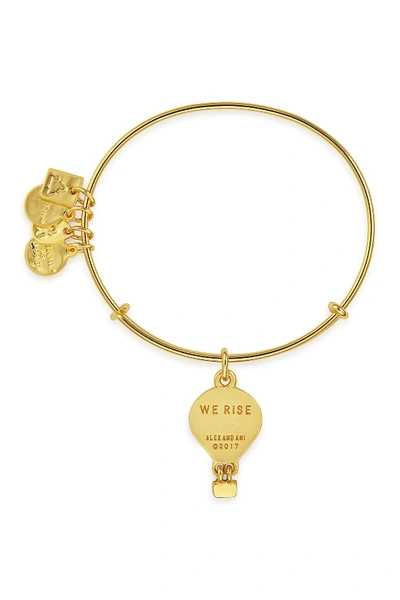 Shop Alex And Ani Charity By Design We Rise Charm Expandable Wire Bracelet In Shiny Gold