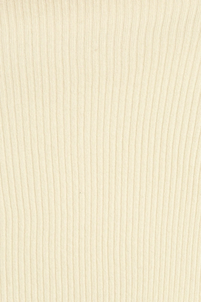 Shop Portolano Cashmere Ribbed Wrap Scarf In Natural White