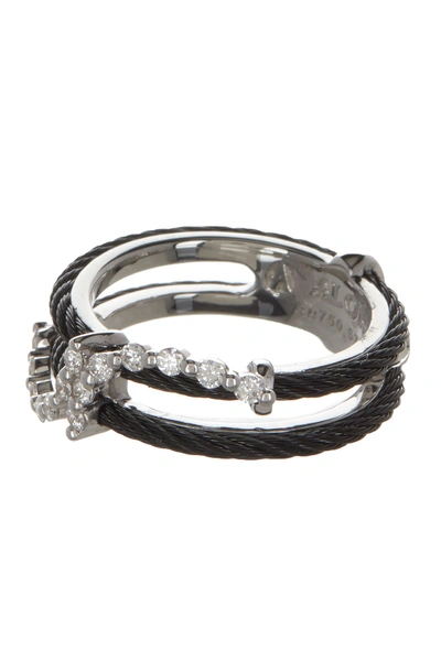 Shop Alor 18k White Gold & Cable Diamond Ring - 0.28 Ctw - Size 7 In 18kt Wg