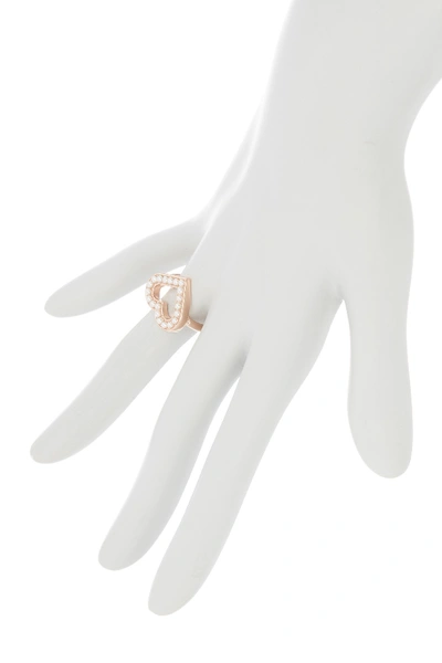 Shop Ted Baker Esztel Enchanted Heart Ring In Rose Gold/wht Prl