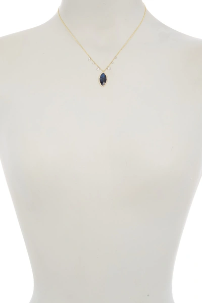 Shop Meira T 14k Yellow Gold Diamond & Labradorite Necklace In Yellow Gold Blue