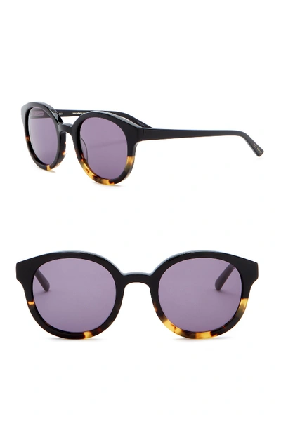 Shop Ted Baker 49mm Round Sunglasses In Black