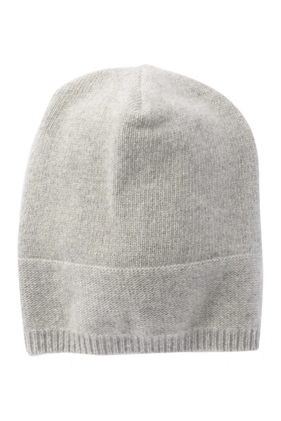 Shop Portolano Cashmere Slouchy Beanie In Lt Ht Grey