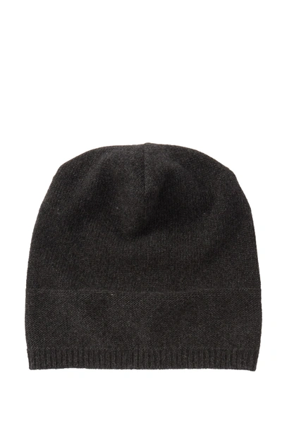 Shop Portolano Cashmere Slouchy Beanie In H Charcoal