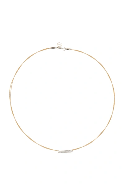 Shop Alor 18k Yellow Gold Stainless Steel Cable Chain Necklace - 0.22 Ctw In Multi