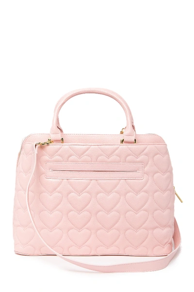 Shop Betsey Johnson Quilted Bow Satchel In Blush Mult