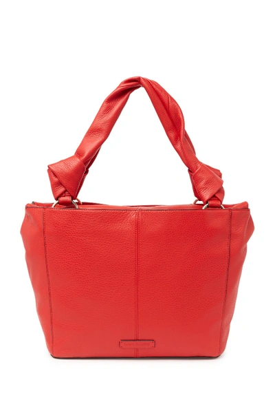 Shop Vince Camuto Dian Pebbled Leather Tote In Red     01