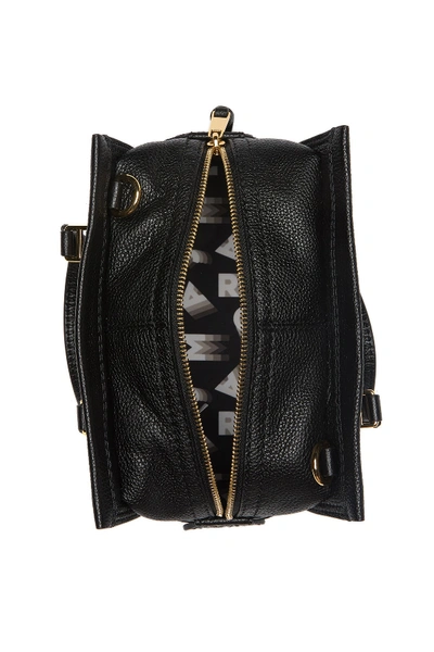 Shop Marc Jacobs Mini Cruiser Pebbled Leather Crossbody Satchel In Black