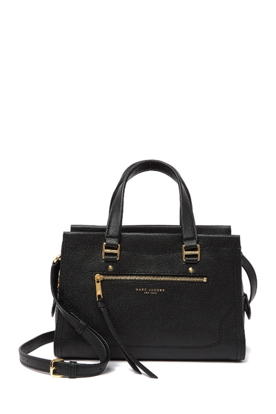 Shop Marc Jacobs Cruiser Leather Satchel Bag In Black