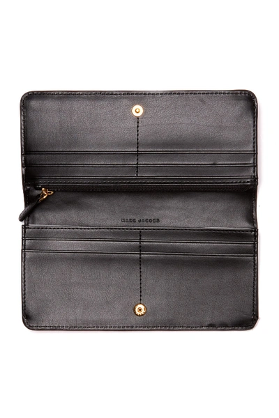 Shop Marc Jacobs Open Face Leather Wallet In Black