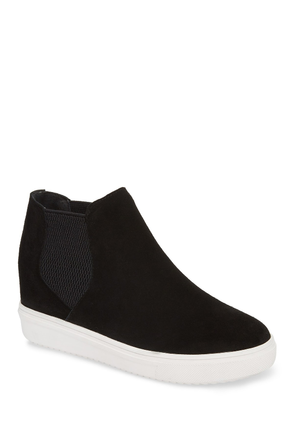 steve madden black wedge sneakers