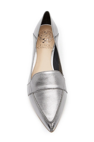 Shop Vince Camuto Maita Loafer Flat In Pewter  02